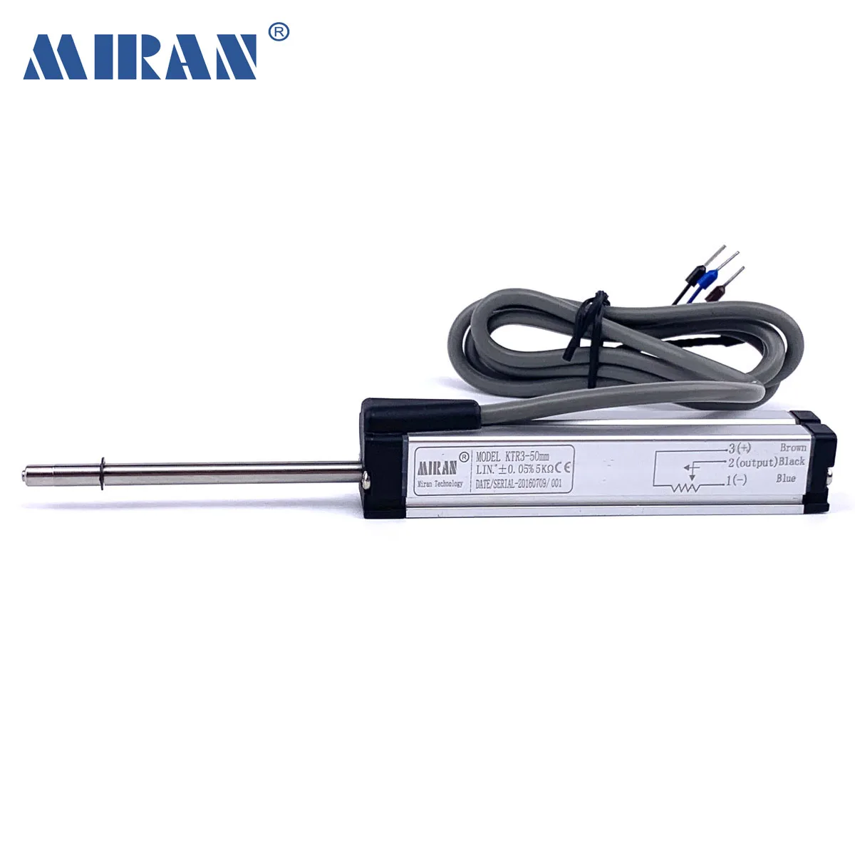 Miran Spring Self-return KTR3 10mm-100mm Displacement Transducer High Accuracy High Precision Linear Position Sensor/Scale