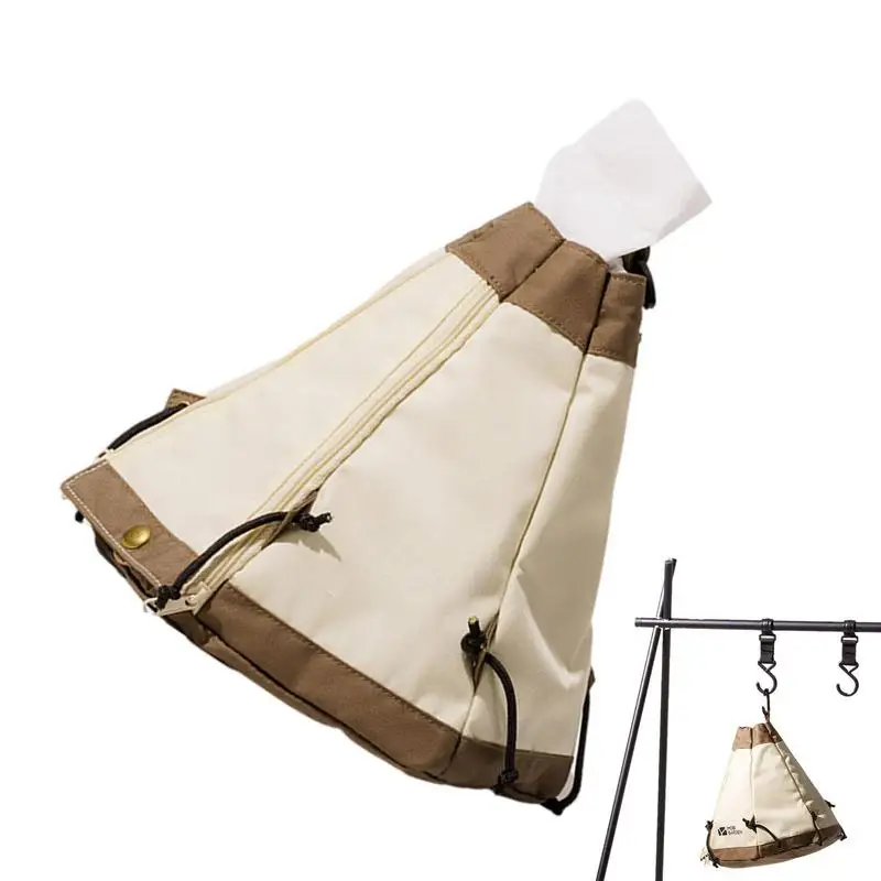 

Outdoor Camping Tent design Folding Toilet Paper Tissue Case Holder Portable Travel Napkin Storage Bag Durable Box