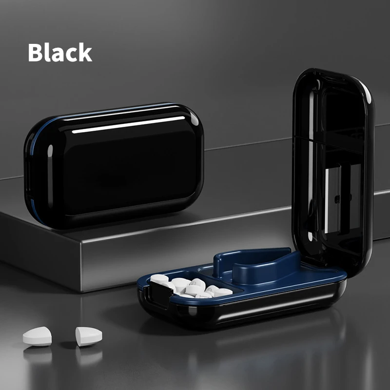 

Портативный контейнер для лекарств, контейнер для таблеток, водонепроницаемый дорожный разветвитель для таблеток, разрезает витамины, таблетки