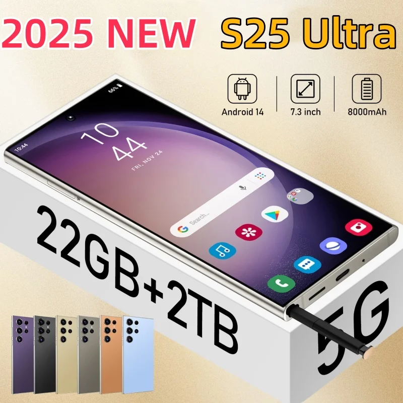 Горячий смартфон S25 Ultra 2025 года оригинальные мобильные телефоны с диагональю 7 3