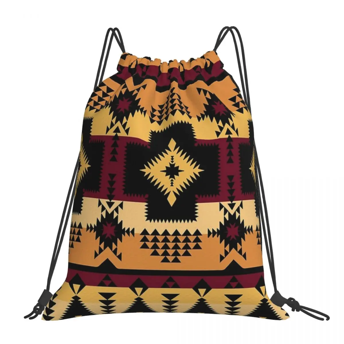 

SOUTH WESTERN PRINT NAVAJO Backpacks Portable Drawstring Bags Drawstring Bundle Pocket Sports Bag Book Bags For Travel Students