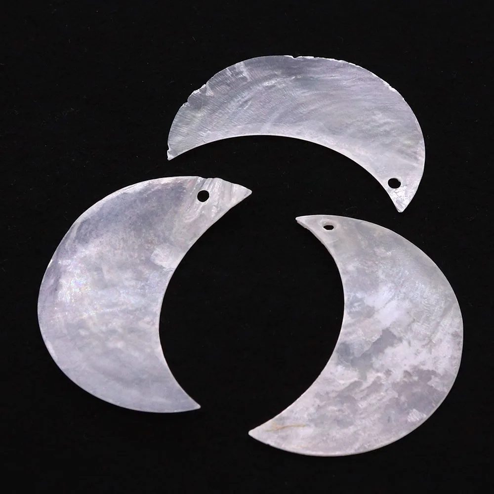 Натуральная подвеска в форме ракушки Луны 22x50 мм элегантная и модная женская