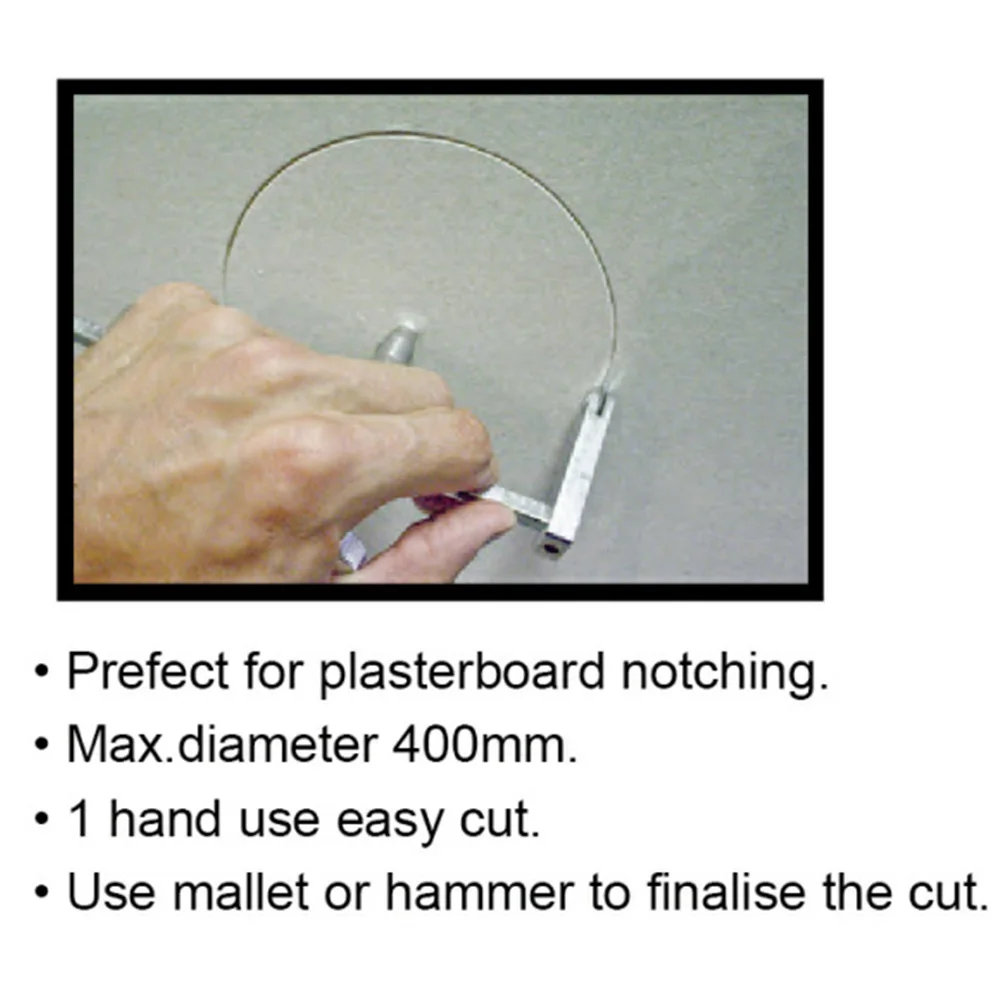 

Silver Practical Plasterboard Fixed Metal Tool DIY Circle Cutter Light Fixtures Pipes Durable Adjustable Screw Knob Portable