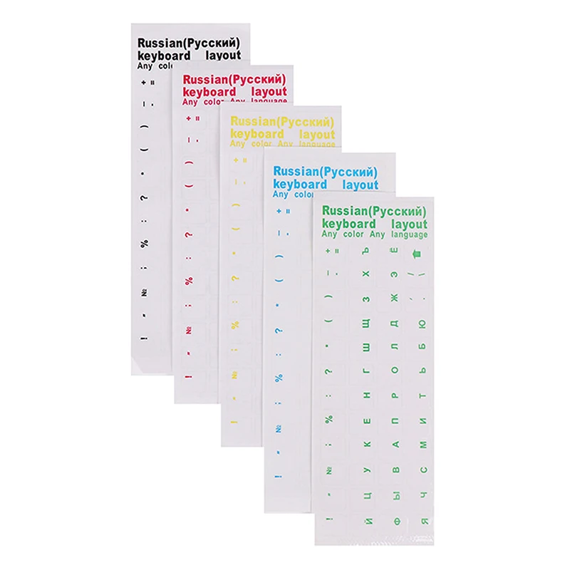 

Russian Transparent Keyboard Stickers Waterproof Language Alphabet Label Notebook Computer PC Laptop Keypad Dust Protection Film