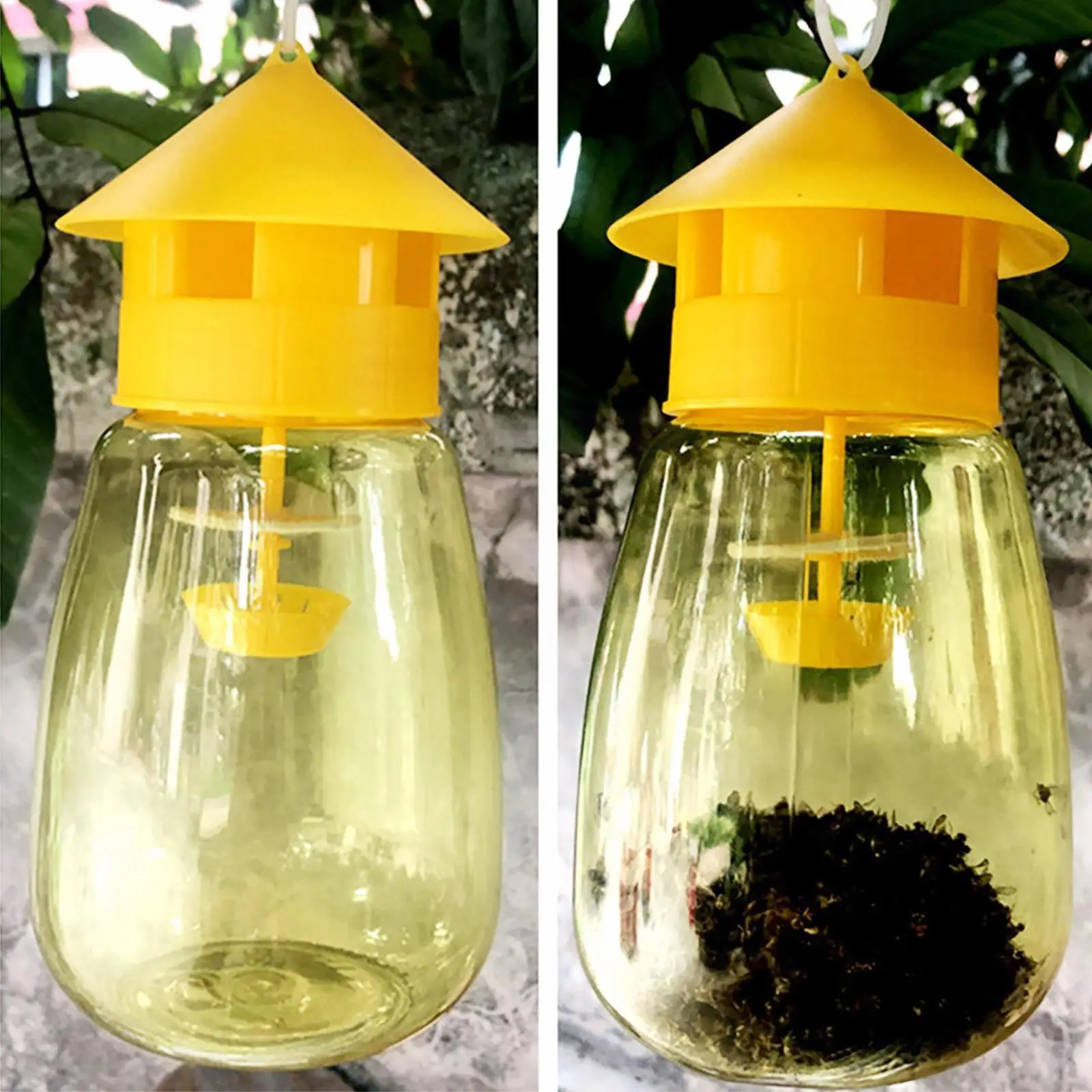 

Fruit Fly Trap Killer Plastic Yellow Drosophila Trap Fly Catcher Traps Pest Insect Control For Home Gardens Farm Orchard M0L0