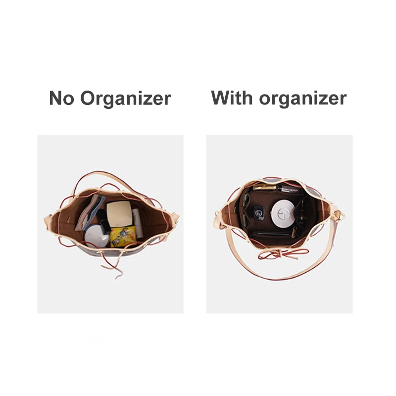 Felt Cloth Insert Bag Organizer For NOE series Noe BB PetitNM Makeup Handbag Shaper Travel Inner Purse Cosmetic Bags Liner