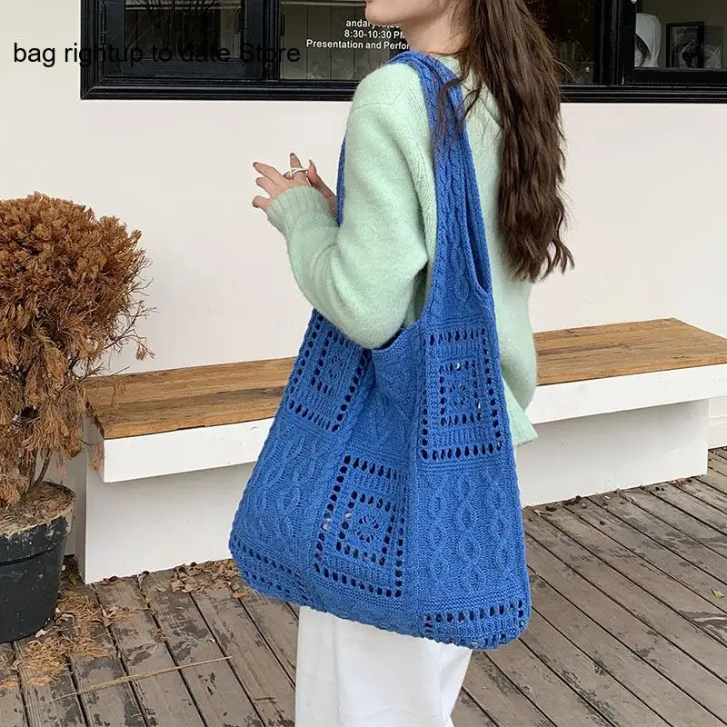 Пляжная Повседневная винтажная вязаная ажурная ручная вязка на одно плечо