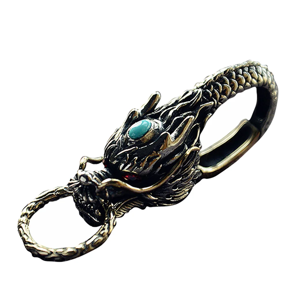 

1pc Dragon Head Statue Shape Key Chain Vintage Bag Hanging Ornament Pendant