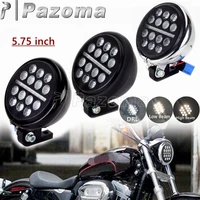 12-30V Motorcycle LED Headlight 5.75 inch For Harley Dyna 1999-05 FXDXT 2000-03 FXR 1987-99 High Low Beam 5 3/4" Round Head Lamp