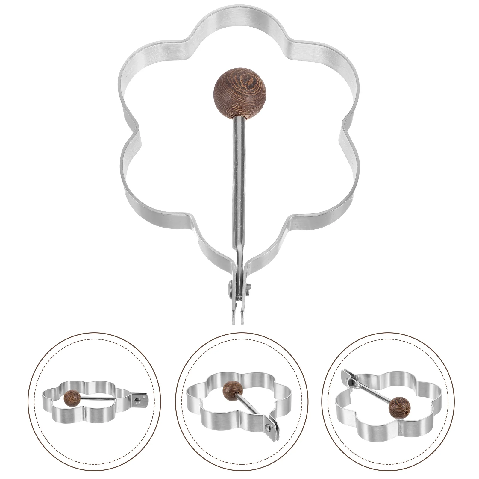

Egg Omelet Pancake Ring Heart Mold Cooking Molds Fried Stainless Steel Scissors Eggs Maker