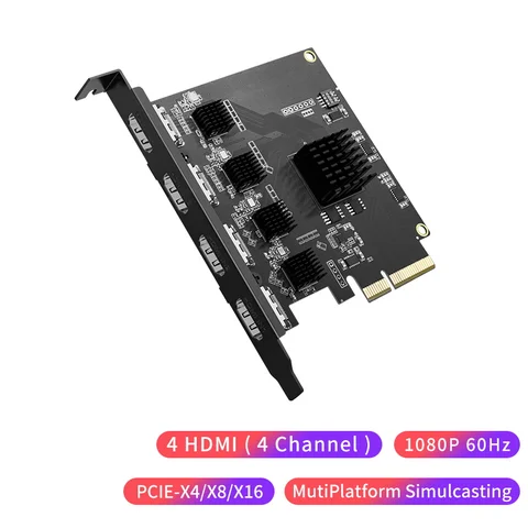 ACASIS 4-канальный HDMI-совместимый Встроенный PCI-E видео захвата карты 1080P 20 ГБ/сек. OBS запись в прямом эфире потокового адаптера,карта видеозахвата