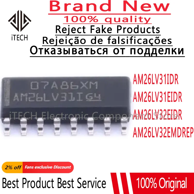 5 шт., 100% новые чипы am26lv31чарм-ам26lv31i am26lv31eчарм-ам26lv31ei am26lv32eчарм-ам26lv32ei AM26LV32EMDREP A26LV32EMP SOP16 Ic