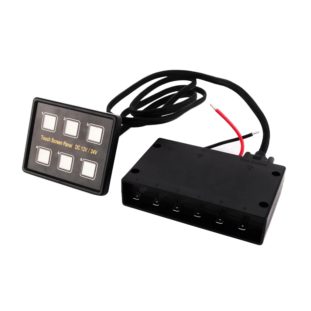 

Touchscreen 6 Gang Switch Panel for Boat Off Shore 12V 24V Marine