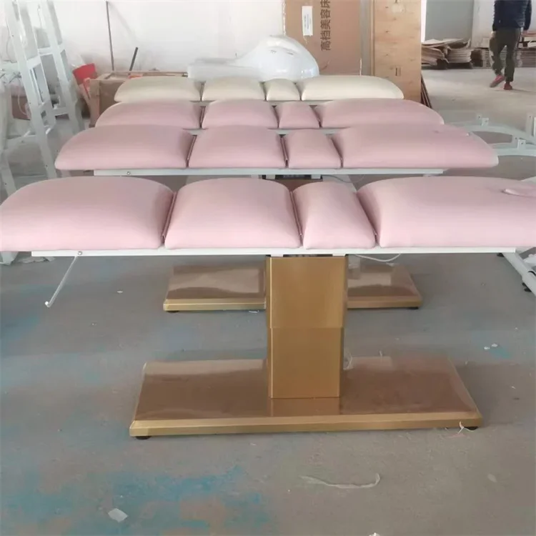 Кресло массажное розовое электрическое для салона красоты с 3 двигателями