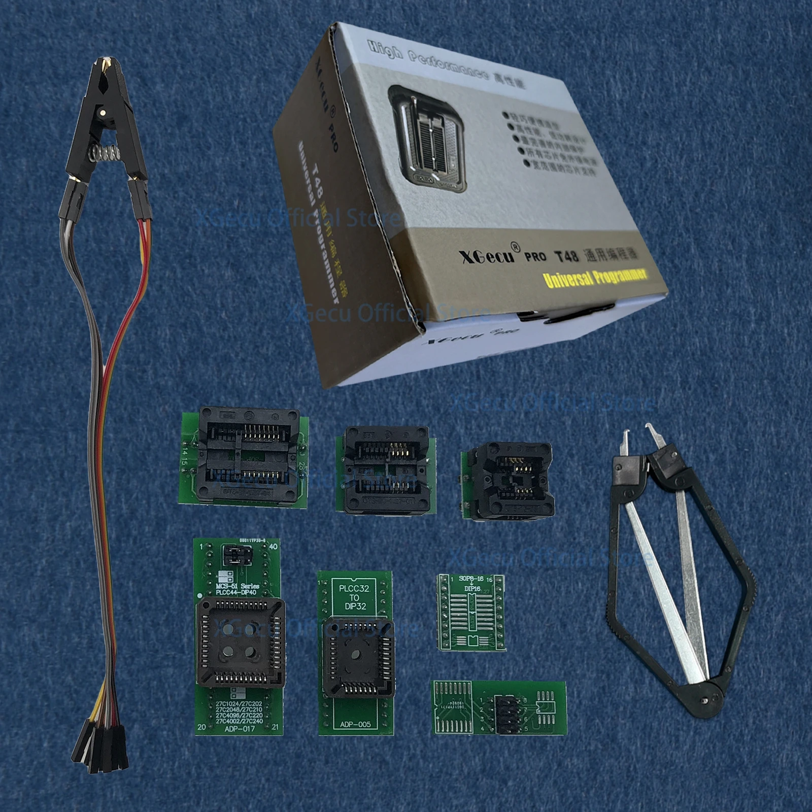 V12.60 XGecu T48 TL866 - 3G программатор с поддержкой 34000 + ICs + 9 частей, включая SOP8 SOP16 PLCC32-DIP32 адаптер