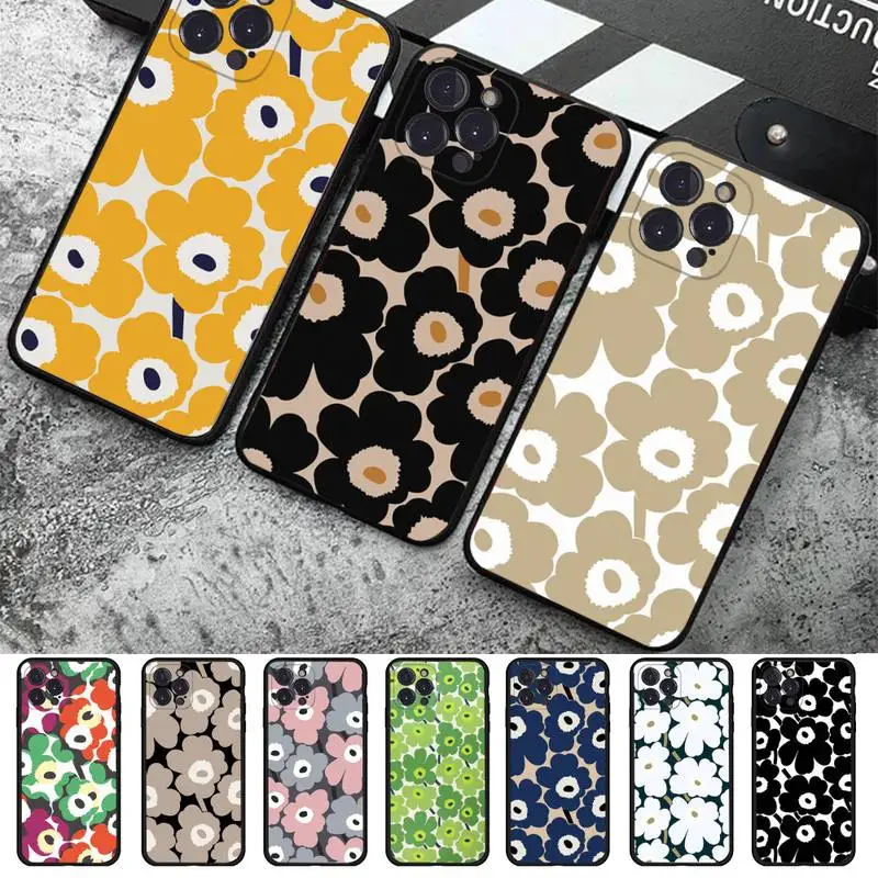 

Art Flowers Phone Case For iPhone 14 11 12 13 Mini Pro Max 8 7 6 6S Plus X SE 2020 XR XS Funda Case
