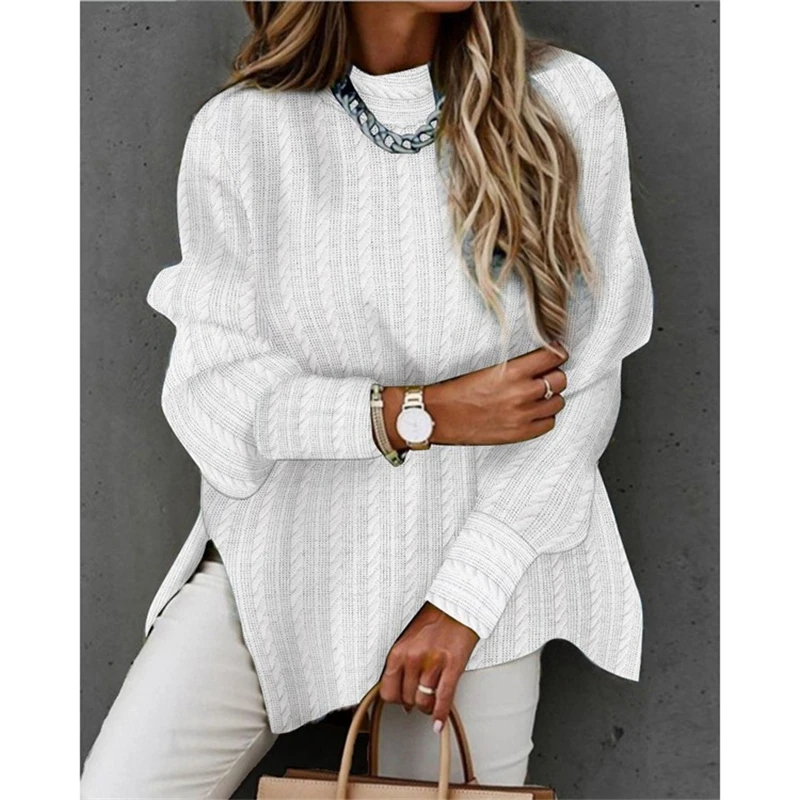 Women's Sweaters Long Sleeve Turtleneck Jumper Casual Knitted Sweater Female 2022 Autumn Winter Warm Pulovers for Women
Women's Sweaters Long Sleeve Turtleneck Jumper Casual Knitted Sweater Female 2022 Autumn Winter Warm Pulovers for Women