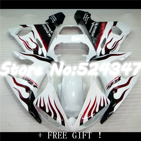 

Fei-High grade ABS fairings for YZF-R6 03-05 YZF R6 03 04 05 YZF 600 R6 2003 2004 2005 fairing parts red white