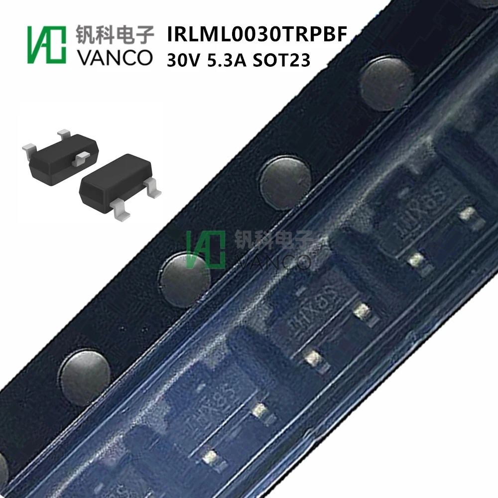 

Комплект IRLML0030TRPBFMOSFET N-CH 30V 5.3A SOT23 In Sctock, 20 шт.