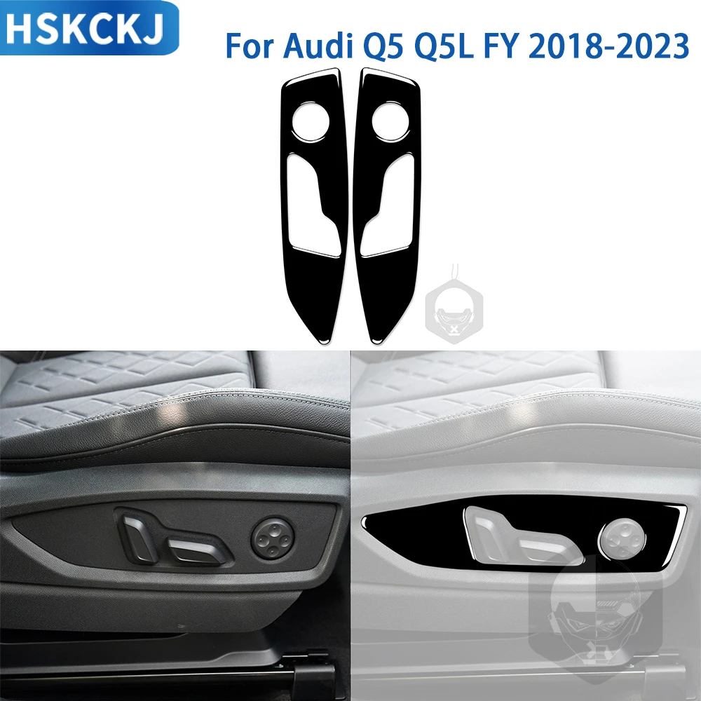 Аксессуары для Audi Q5 Q5L FY 2018-2023 пианино черные пластиковые наклейки на панель