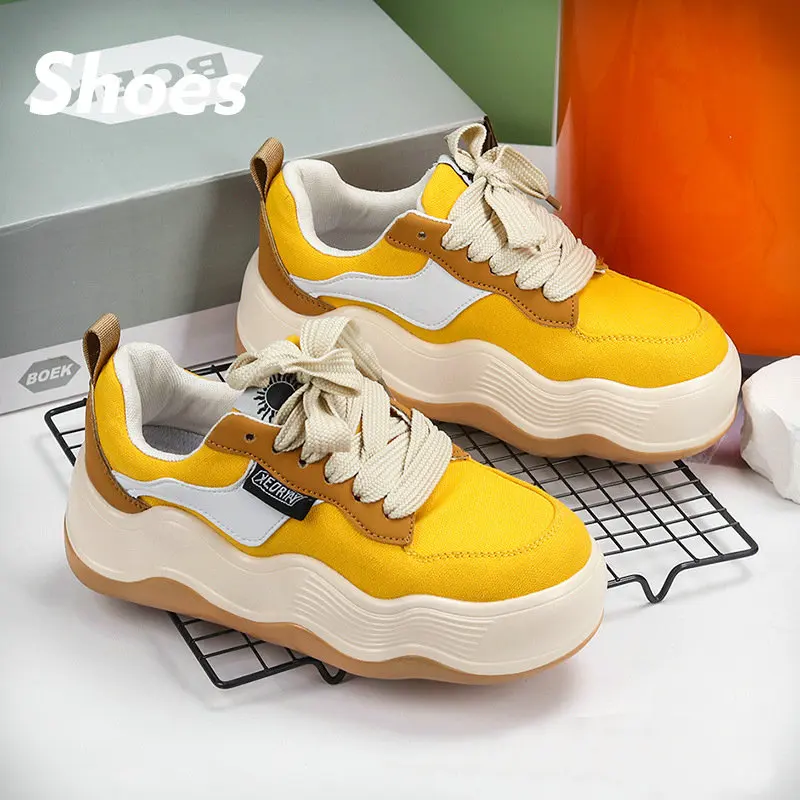 

Женские туфли с волнистой подошвой, повседневные туфли на толстой подошве, для осени и зимы, 2022