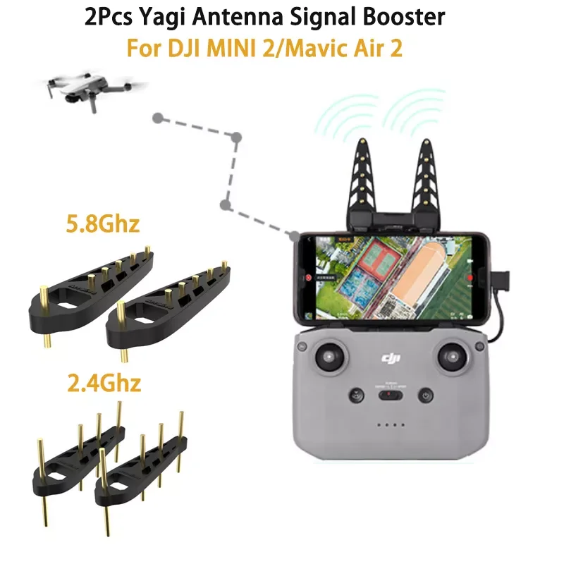 

Mini 2/3 Pro Yagi Antenna 5.8Ghz/2.4 Ghz Remote Controller Signal Booster Range Extender For Mavic Air 2S/3 Mini 2 Drone