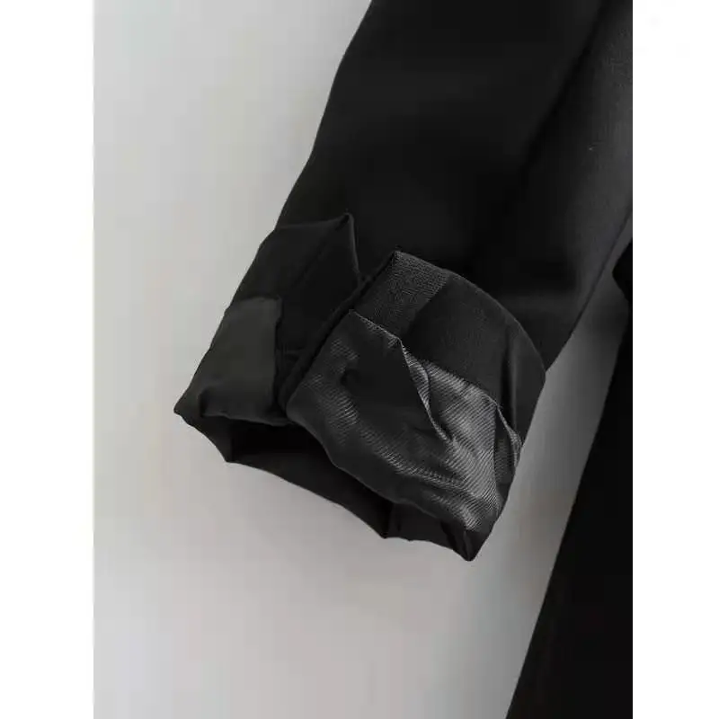 Women Solid Colors Double Breasted Mid-Length Suit Fashion Black Tassel Blazers 2021 Spring Autumn Indie Office Lady Work Blazer