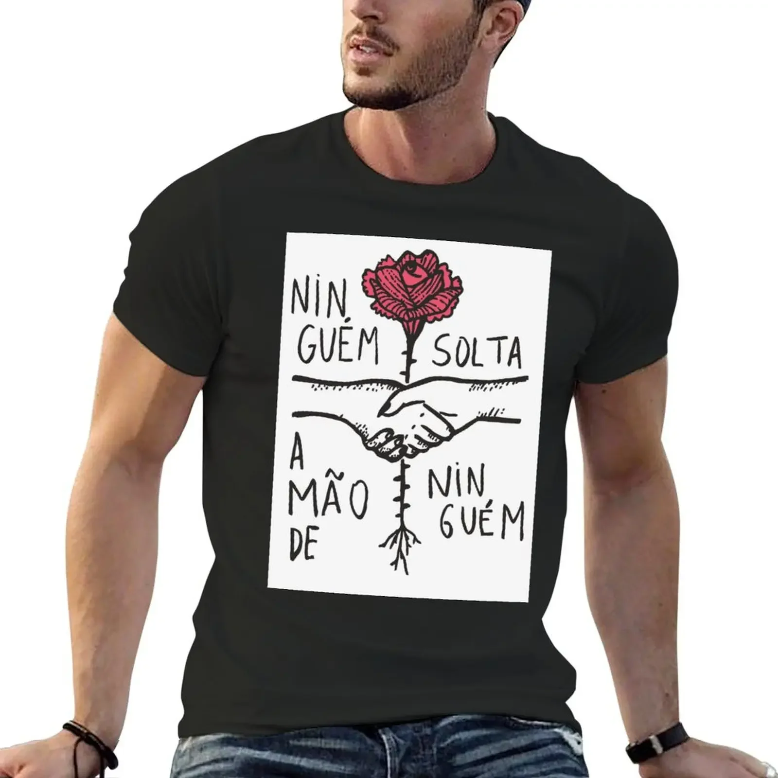Мужская компрессионная футболка ninguem solta a m?o