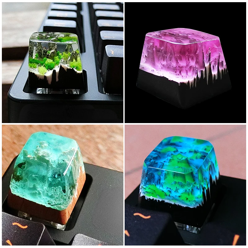

Resin Backlit Keycap For Cherry Mx Gateron Kailh Box TTC Switch Mechanical Keyboard Handmade Backlit luminous Key Cap Game Gifts