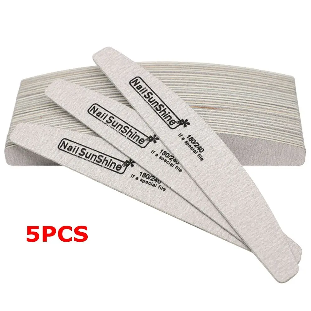 

100/180/240 маникюр с полировкой педикюрные деревянные пилки для ногтей, шлифовальный буфер, двусторонний Уход за ногтями