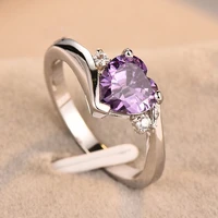 love promise rings for women colorful choice heart shape wonderful gifts rings jewelry accessory size 6 11