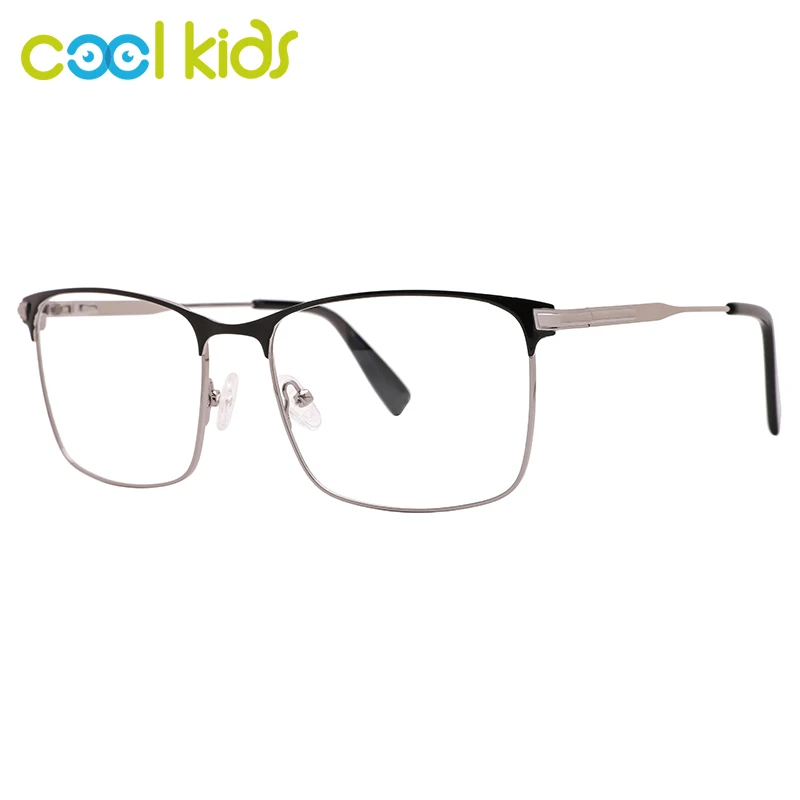 

COOL Kids Male Classical Full-Rim Rectangle Optical Metal Frames Prescription Lens Shine Color Reading Glasses For Man MM3031