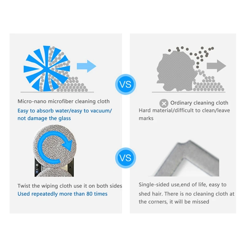 Салфетка для мойки окон вакуумный очиститель 12 шт.
