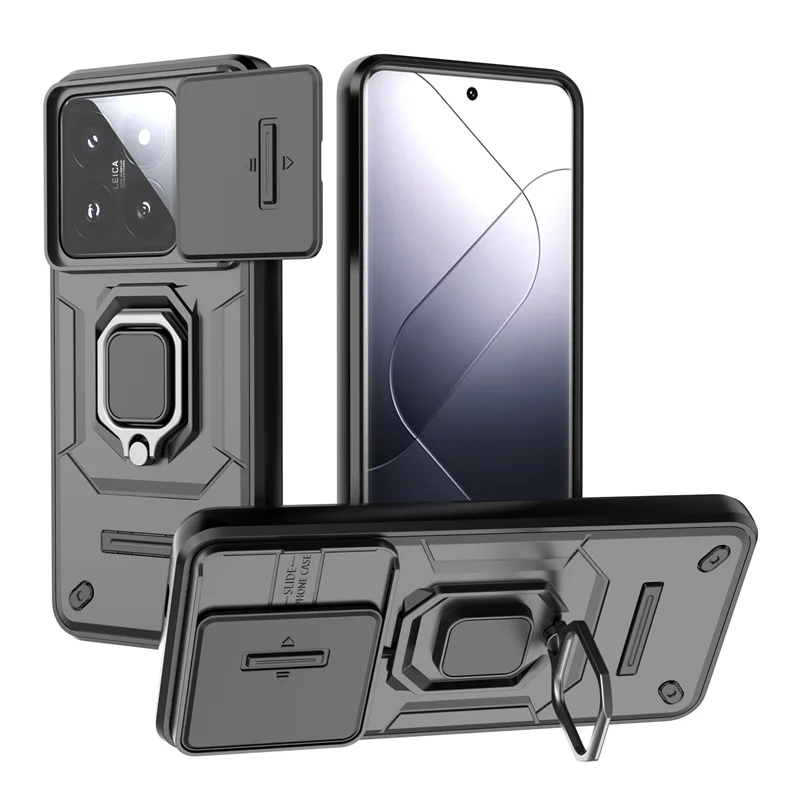 Чехол-подставка для Xiaomi 14 Pro защитный чехол с магнитной застежкой-кольцом Mi14 Mi 14Pro