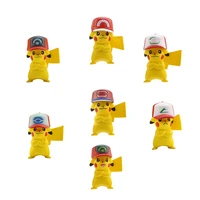 takara tomy kawaii pokemon hat pikachu figure toys 7pcsset action anime figures pvc model toys for children kids xmas gift