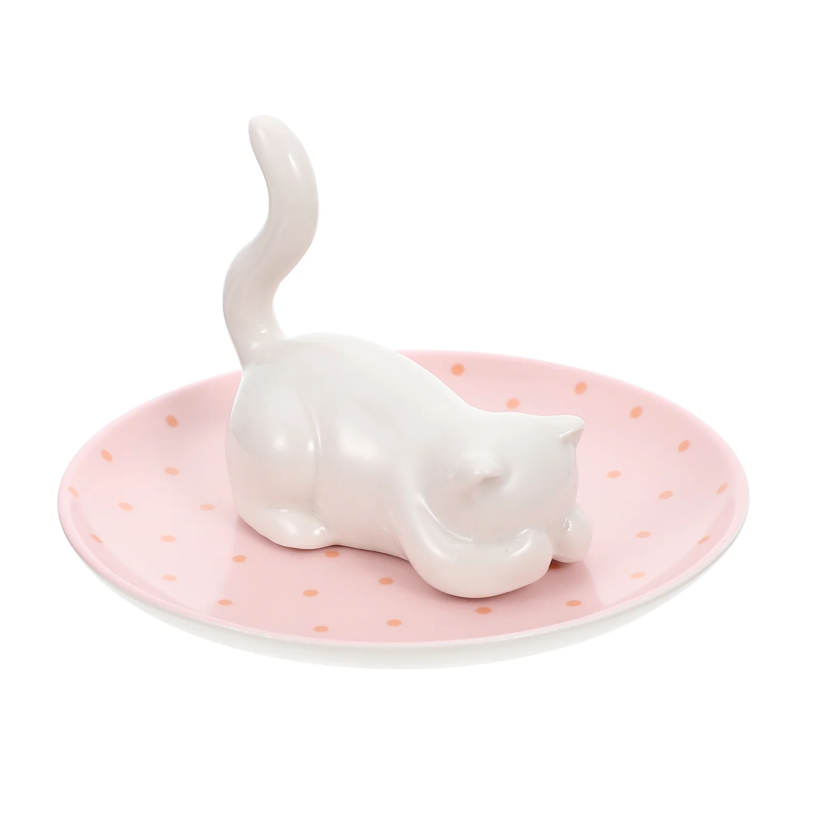 

Cat Jewelry Tray Earring Tray Ceramic Ring Holder Ring Plate Ceramic Trinket Dish Ceramics Ceramic Ring Tray