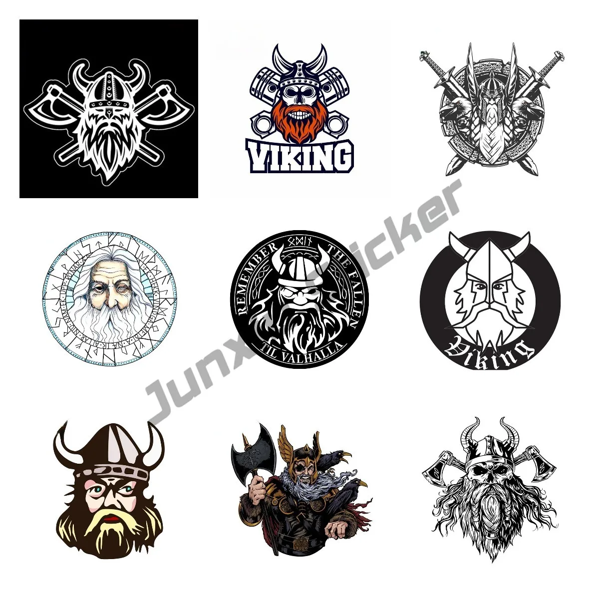

Bearded Warrior Viking Odin Vinyl Car Stickers Suitcase Creative Decal Graphics Scratch-proof Waterproof Decoration