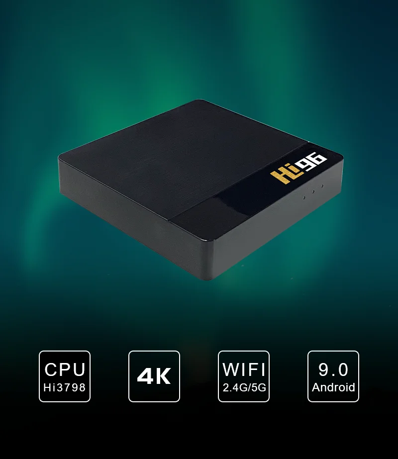 Приставка Смарт-ТВ Hi96 Android 9 0 1 + 8 Гб 2 4 ГГц 4K HDR |