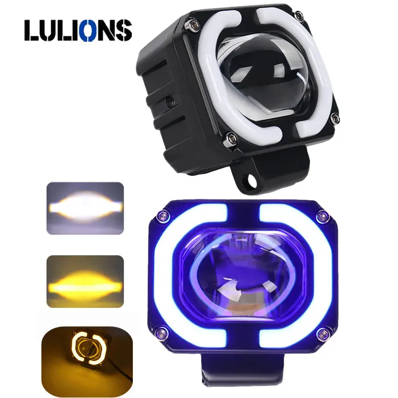 

Motorcycle Fog Light Headlight LED Light Portable Spotlights Car Offroad Truck Angel Eyes Driving Car Boat Light Accessories