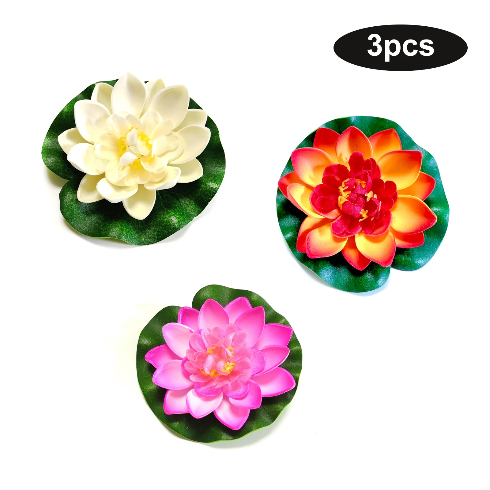 

3 шт., имитация лотоса, искусственный цветок, пруд, аквариумное украшение, имитация неувядающего цветка, искусственный цветок, водные украше...