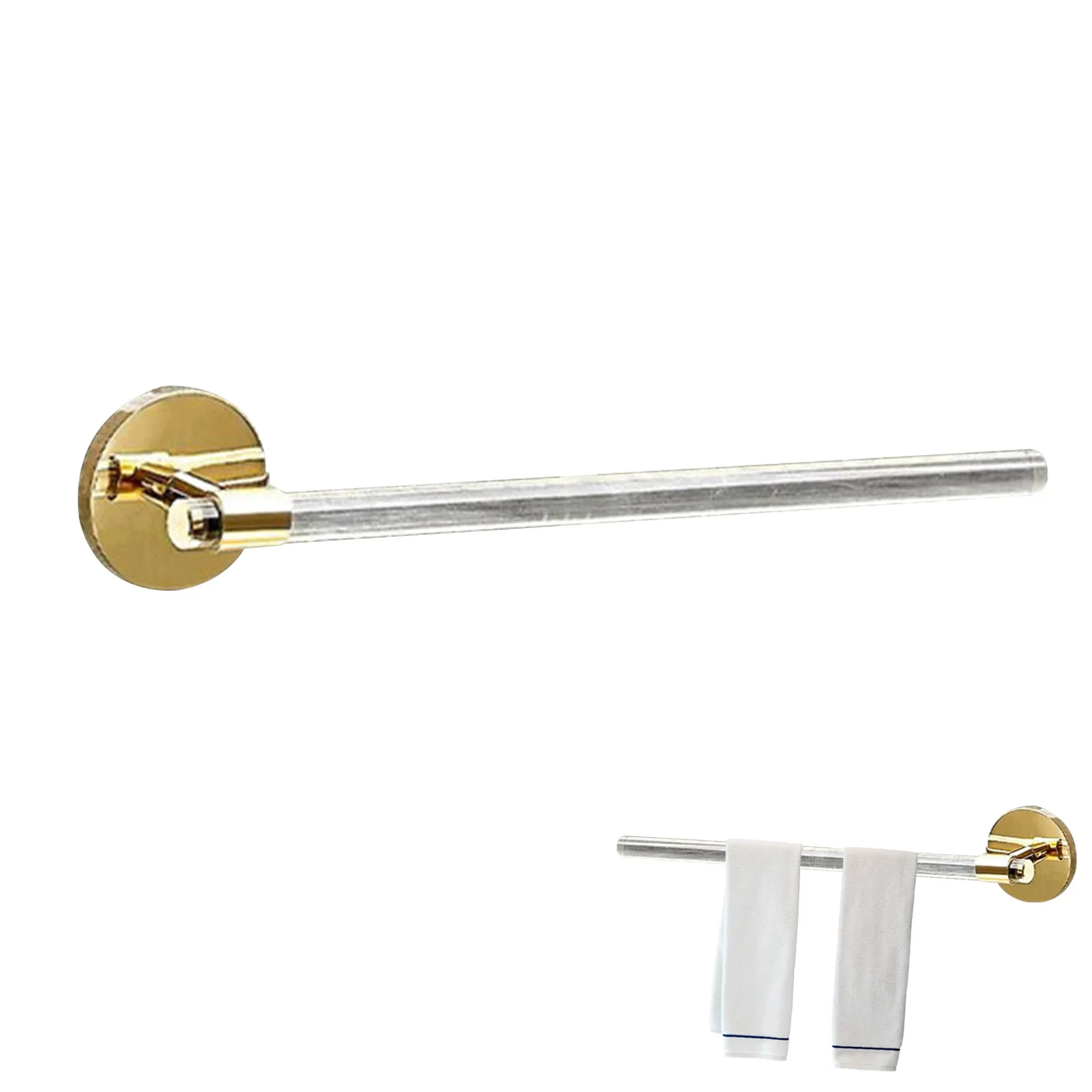 

Towel Holder For Bathroom Wall Acrylic Hand Towel Holder Wear-resistant High Transparency Hand Towel Bar Space Saving Wall Mount