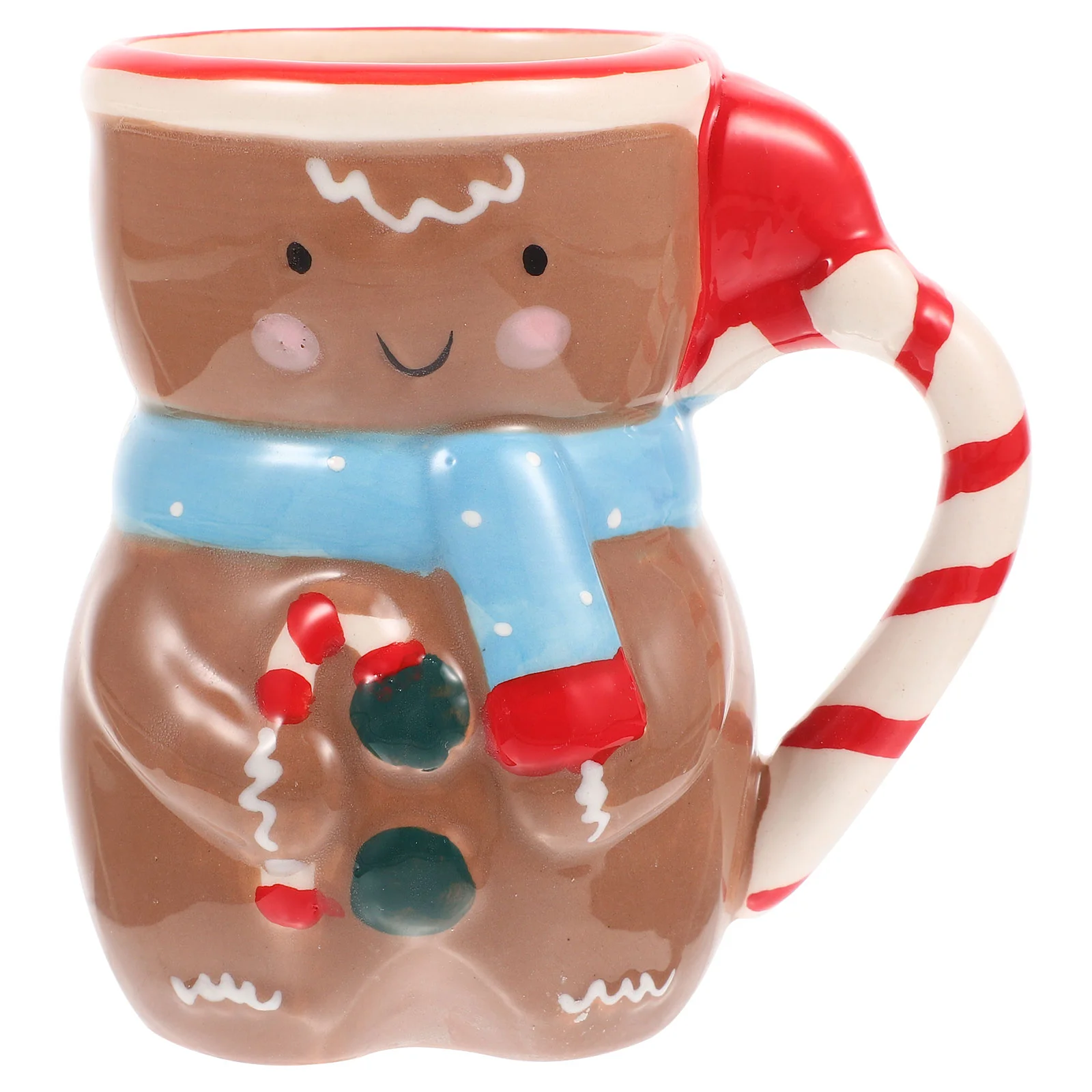 

Christmas Mug Cup Coffee Mugs Snowman Ceramic Cerealmilk Breakfast Water Holiday Porcelain Gingerbread Drinking Tea Beverage