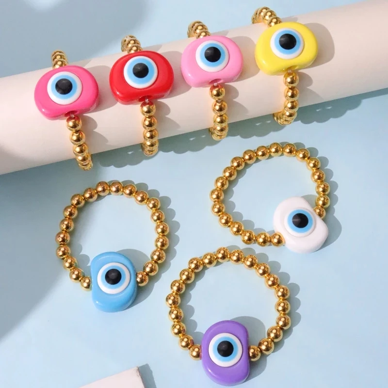 Винтажные геометрические полимерные глаза с металлическим замком Подвесные