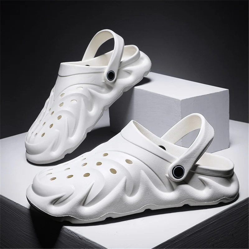 

Men's Summer Sandals Male Casual Outdoor Shoe Clog Non-slip Home Bathing Slipper EVA Light-weight Flip Flop Fashion Croc for Men