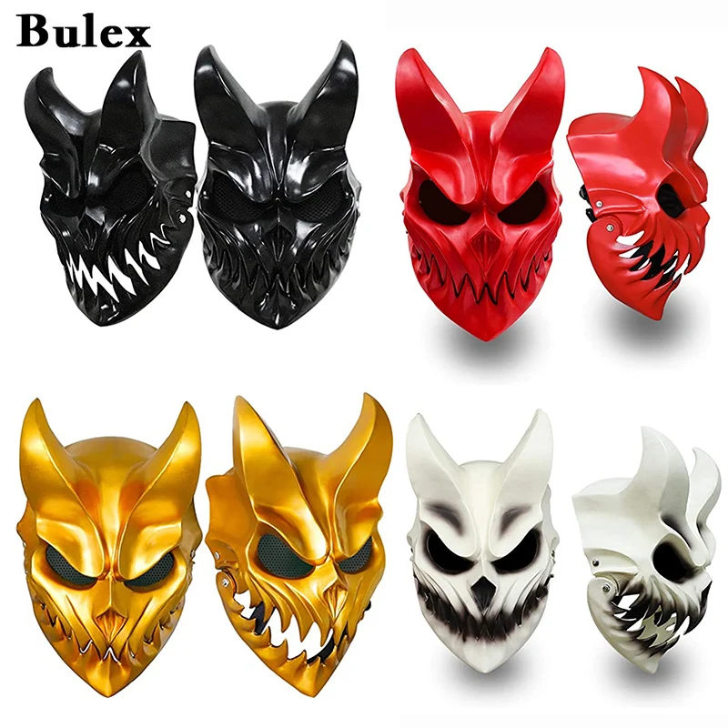 

Bulex Halloween Demon Mask Resin Slaughter To Prevail Kid of Darkness Mouth Can Move Masks Deathcore Band Cosplay Accessory