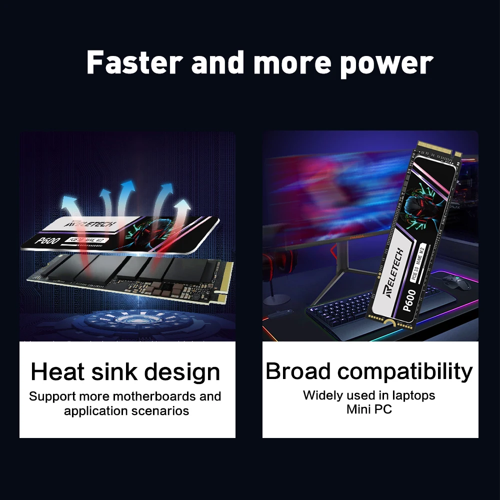 Внутренний жесткий диск Reletech P600 m.2 ssd 3 0 × 4 PCIe nvme 500 Гб 1000 M.2 2280 SSD для ноутбука и