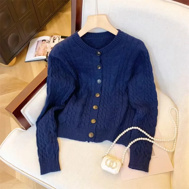 Американский винтажный вязаный кардиган в консервативном стиле для женщин Новое
