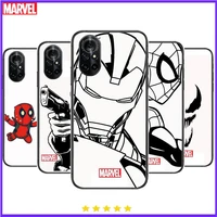 marvel spiderman iron man clear phone case for huawei honor 20 10 9 8a 7 5t x pro lite 5g black etui coque hoesjes comic fash