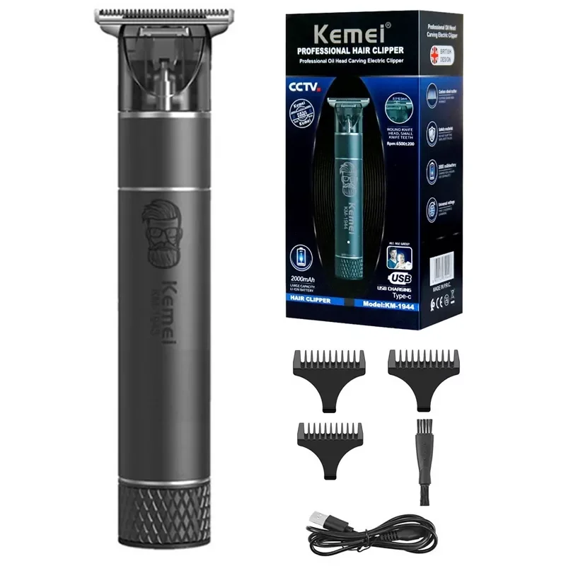 

Original kemei metal housing professional hair trimmer for men electric beard hair clipper barber cordless haircut tool machine