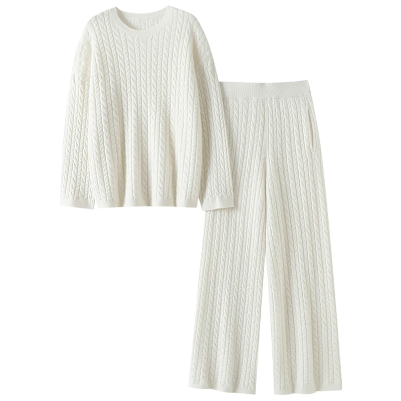 Рубашка из 100% чистого кашемира женский вязаный свитер с круглым вырезом + прямые